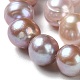 Fili di perle di perle d'acqua dolce coltivate naturali PEAR-E018-19A-3
