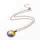 Collar del orgullo del arco iris NJEW-F290-01I-2
