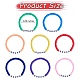 Set di braccialetti elastici da surfista heishi in argilla polimerica 8 pz 8 colori BJEW-SW00085-7