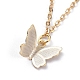 Collares colgantes de mariposa de latón NJEW-JN02677-2