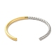 Bracelets manchette en acier inoxydable bicolore 304 BJEW-Q773-02-3