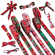Baumwollband, für Haarschmuck Handwerk und Weihnachtsgeschenkverpackung, Weihnachten themed Muster, 1 Zoll (25 mm), 6 Muster, 1 m / Muster, 6m / set