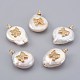 Natural Cultured Freshwater Pearl Pendants PEAR-F008-24G-01-1