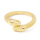 Rack Plating Brass Double Snake Open Cuff Ring for Women RJEW-I083-19G-2