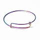 Placage ionique (ip) réglable 304 fabrication de bracelet en fil d'acier inoxydable MAK-F286-03MC-2