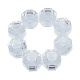 Chgcraft 40pcs cajas de anillo de plástico transparente blanco aretes de cristal cajas de almacenamiento de joyas caja organizadora de exhibición con espuma para almacenar anillos pendientes de joyería OBOX-CA0001-001B-1