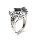 925 componenti dell'anello regolabile in argento sterling&nbsp;STER-C011-04AS-1