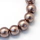 Cottura dipinto di perle di vetro perlato fili di perline rotondo X-HY-Q003-10mm-78-2
