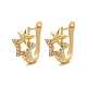Серьги-клипсы из латунного микро-паве с прозрачными фианитами EJEW-F895-22A-G-4