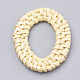 Handmade Spray Painted Reed Cane/Rattan Woven Linking Rings WOVE-N007-04F-3