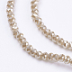 Chapelets de perles en verre électroplaqué GLAA-F078-PL10-3