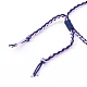 Регулируемые двухцветные браслеты из плетеных бусин из нейлоновой нити BJEW-JB05960-04-3
