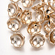 Bélières de pendentif de capuchon de perle en plastique ABS plaqué uv CCB-S162-21RG-1
