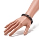 Natural Tourmaline & Lava Rock Round Beads Energy Power Stretch Bracelet for Men Women BJEW-JB07037-01-2