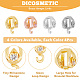 Dicossmetic 16 Uds 4 colores estante Chapado en latón micro pavé eslabones de suspensión de circonia cúbica KK-DC0003-65-5