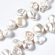 Fili di perle di perle d'acqua dolce coltivate naturali PEAR-N019-01A-2