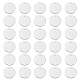 Алюминиевые пустые подвески, плоско-круглые, платина, 25.5x1.3 мм, отверстие : 3 мм, 30 шт / коробка