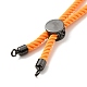 Наполовину готовые браслеты-слайдеры из скрученной миланской веревки FIND-G032-01B-02-3