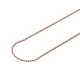Placage ionique (ip) 304 collier chaîne serpentine en acier inoxydable pour hommes femmes NJEW-G076-01B-RG-3