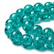 Spray Painted Crackle Glass Beads Strands CCG-Q001-8mm-15-3