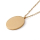 Emaille-Oval mit Halskette mit Geburtsblumenanhänger STAS-H174-02G-G-3