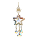 Chakra Gemstone Beads Pendant Decorations HJEW-JM01152-02-1