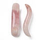 Masajeador gua sha natural en forma de s de cuarzo rosa G-B003-11-1