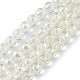 Transparentes perles de verre de galvanoplastie brins EGLA-F154-FR03-1