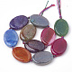 Chapelets de perles en agate craquelée naturelle teintée G-T105-06A-2
