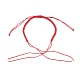 編組ナイロン糸のブレスレット作り  レッド  1-3/8インチ（3.55~5.05cm） AJEW-JB00922-01-1