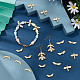 Chgcraft 80 pièces 4 perles en alliage de placage de style rack FIND-CA0004-37-4