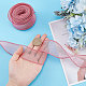 CRASPIRE Sheer Organza Ribbon Coral Pink 40mm x 10m Chiffon Ribbon roll for DIY Crafts DIY-WH0325-44C-3