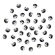 Nbeads 50pcs perles imprimées en coquille d'eau douce naturelle SHEL-NB0001-55B-1