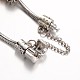Bracelets en alliage avec perles européennes avec strass X-BJEW-L602-05-3