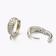 Brass Micro Pave Clear Cubic Zirconia Stud Earring Findings ZIRC-L097-024P-2