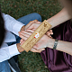 長方形の木製妊娠検査記念品ボックス (スライド カバー付き)  赤ちゃんは、祖父母、お父さん、叔母、叔父のための彫刻ケースを発表しました  ペルー  バルーン  20x5x3cm CON-WH0102-002-7