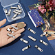 20 pince à cravate en laiton&nbsp;KK-SC0007-10P-3