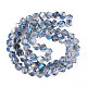 Electroplate Transparent Glass Beads Strands EGLA-N002-39-D01-2