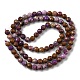 Lepidolita natural / hebras de perlas de piedra de mica púrpura G-C052-03-3