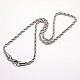 Colliers de chaîne de corde en 304 acier inoxydable pour hommes mode NJEW-M072-D-02-2