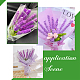 4pcs 2 colores crochet poliéster lavanda flor adornos AJEW-FG0002-67-6