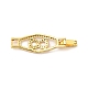 Rhombus with Bowknot Rack Plating Brass Clear Cubic Zirconia Watch Band Clasps ZIRC-H125-21G-2