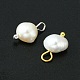 12pcs 2 styles breloques ovales de perles d'eau douce de culture naturelle FIND-YW0003-57-2