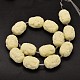 Dyed Carved Column Synthetic Coral Beads Strands CORA-O003-B-15-2