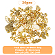 SUPERFINDINGS 26Pcs Alloy Hair Jewelry Braids Antique Golden Spiral Hair Decoration Dreadlocks Metal Hair Cuffs with Alloy Pendants for Hair Braid Accessories Decoration PALLOY-PH01479-2