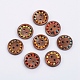 Round Painted 2-Hole Buttons with Colorful Thread  NNA0Z34-1