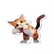 漫画の紙ステッカー  DIYスクラップブッキング用  クラフト  猫の形  40~60x38.5~55x0.1mm  50個/袋 STIC-E005-06D-4