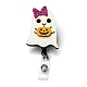 Halloween Ghost and Pumpkin Glitter Powder Felt & ABS Plastic Badge Reel AJEW-I053-17-1