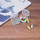 Benecreat 18 paquet carré en plastique transparent boîte de contenants de stockage de perles avec couvercles rabattables pour pilules CON-BC0004-54-6