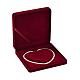 Square Plastic Covered with Velvet Necklace Boxes NDIS-K001-05-4